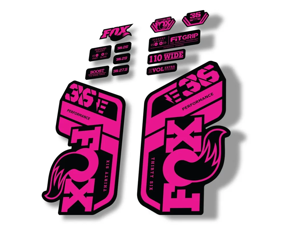 FOX 36 Performance E Bike 2021 Forks Suspension Factory Decal Sticker Pink