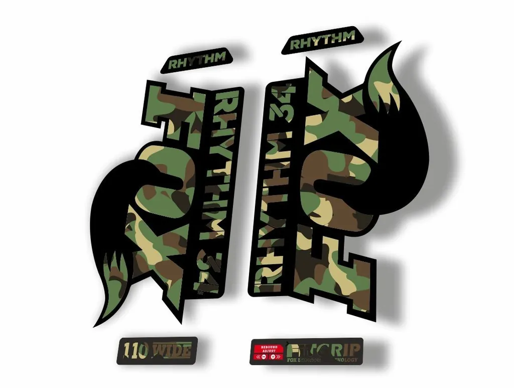 FOX 34 Rhythm 2018 Forks Suspension Factory Decal Sticker Adhesive Camuflage