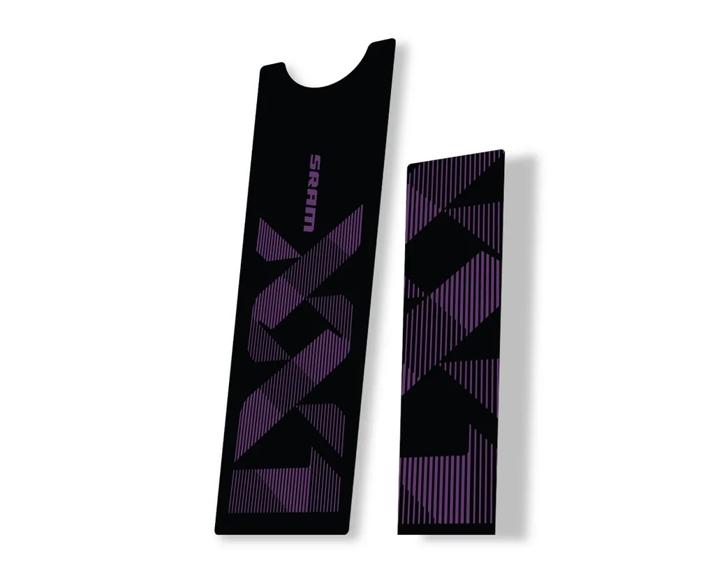 Crank Set Stickers Decals MTB Sram XX1 Eagle Dub 2018 Bicycle 2Pcs Purple
