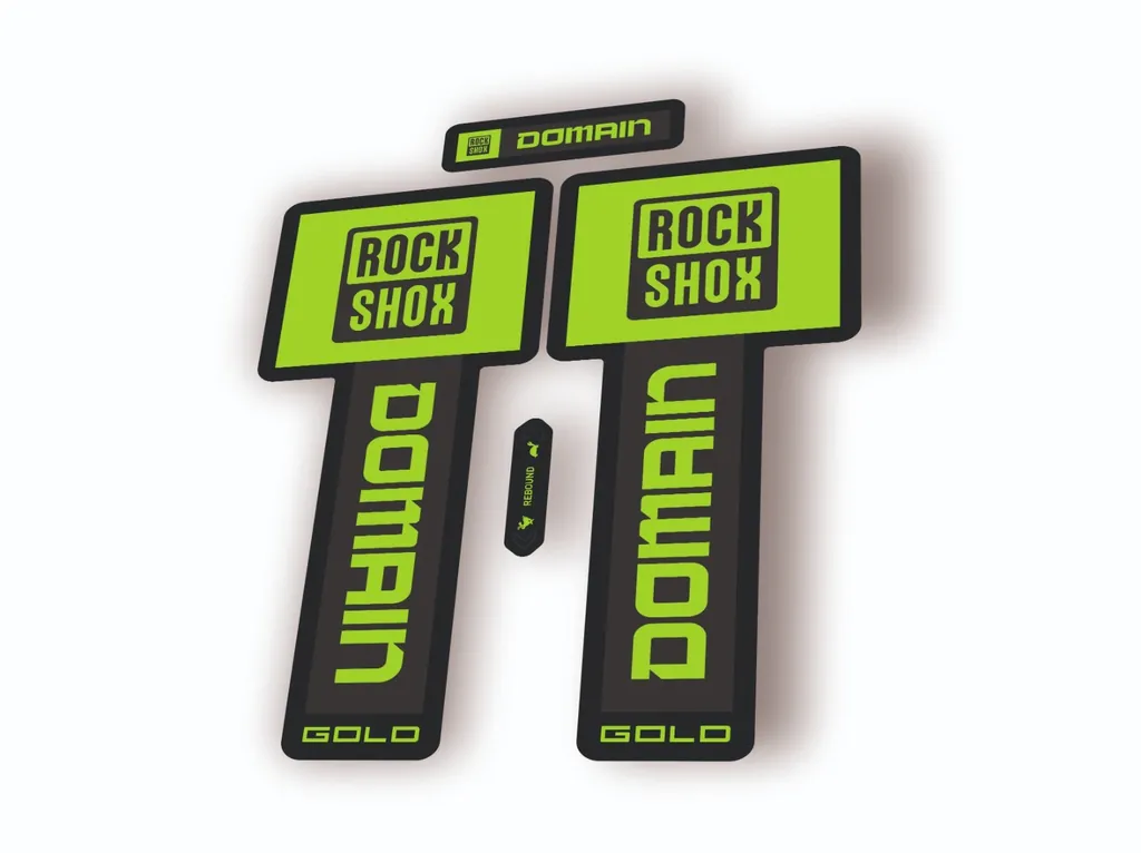 Rock Shox Domain Gold 2025 Fork Decal Mountain Bike Cycling Sticker Green
