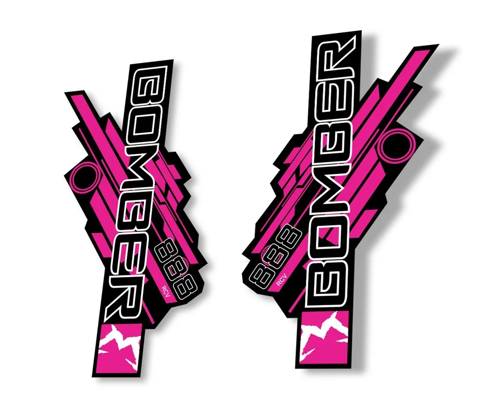 Marzocchi Bomber 888 RCV 2014 Fork Suspension Sticker Decal Kit Adhesive Pink