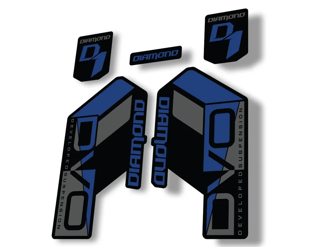 DVO Diamond Developed D1 2020 Fork Suspension Sticker Factory Decal Dark Blue