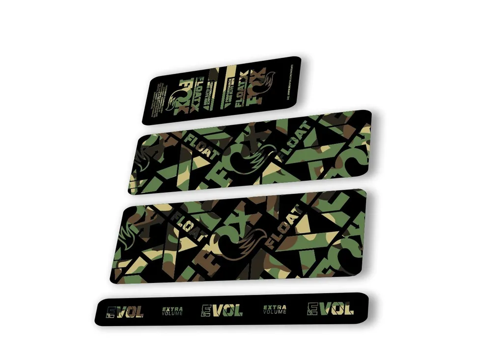 Fox 2022 Float X Performance Elite Rear Shock Suspension Sticker Decal Camo