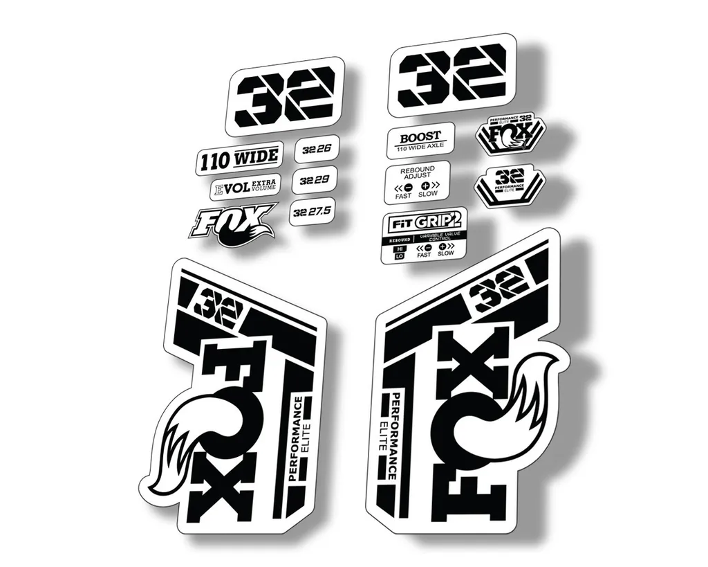 FOX 32 Performance Elite 2021 Factory Fork Decals Suspension Sticker Black