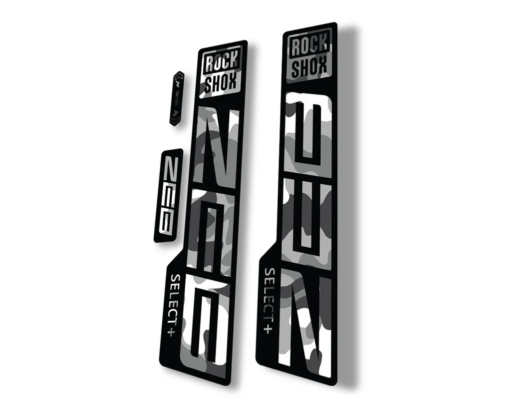 Rock Shox ZEB Select Plus 2021 Mountain Bike Cycling Decal Sticker White Camo