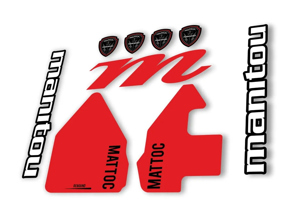 Manitou Mattoc 2017 Fork Suspension Decal Kit Sticker Set Red