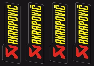 Akrapovic Decals Stickers for Exhaust Graphic Factory Set Vinyl Adhesive 4 Pcs