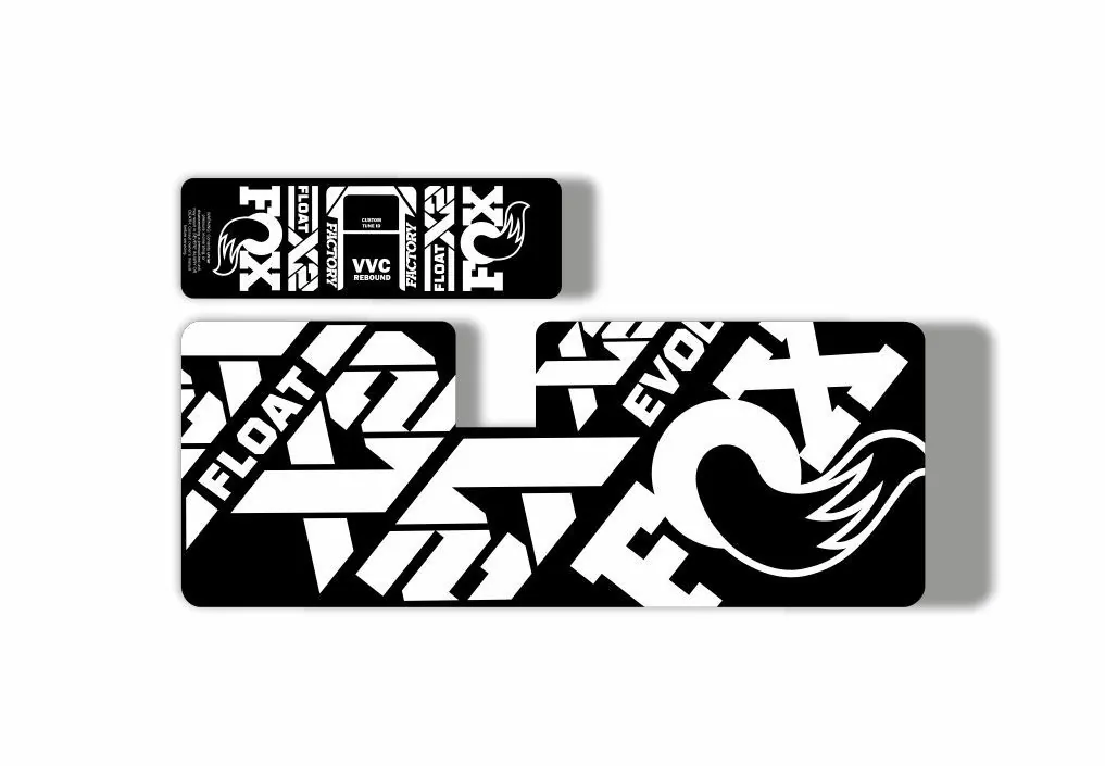 FOX Float X2 2021 MTB Rear Shock Suspension Sticker Adhesive Decal Kit White