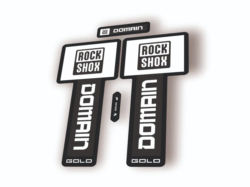 Rock Shox Domain Gold 2025 Fork Decal Mountain Bike Cycling Sticker White