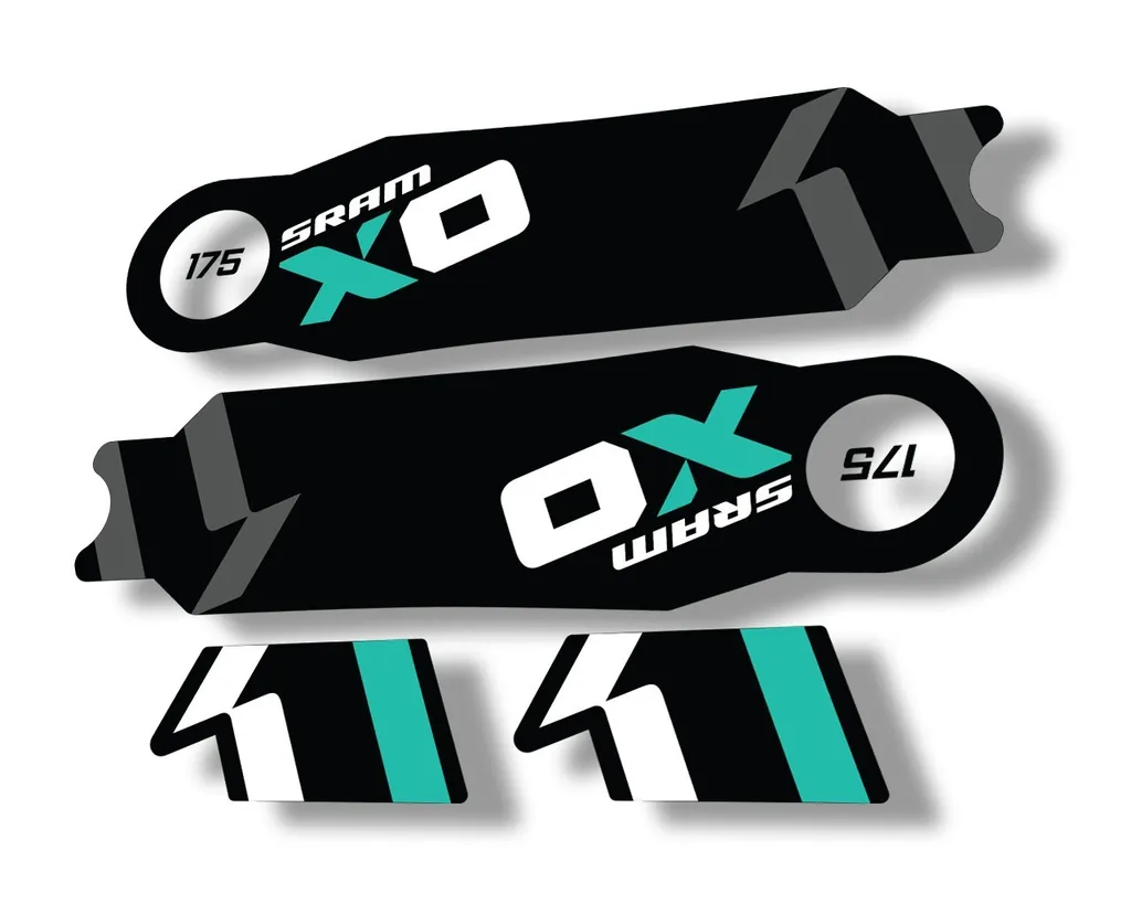 Crank Set Stickers Decals MTB Sram X01 2014 Bicycle Adhesive 2Pcs Dolphin