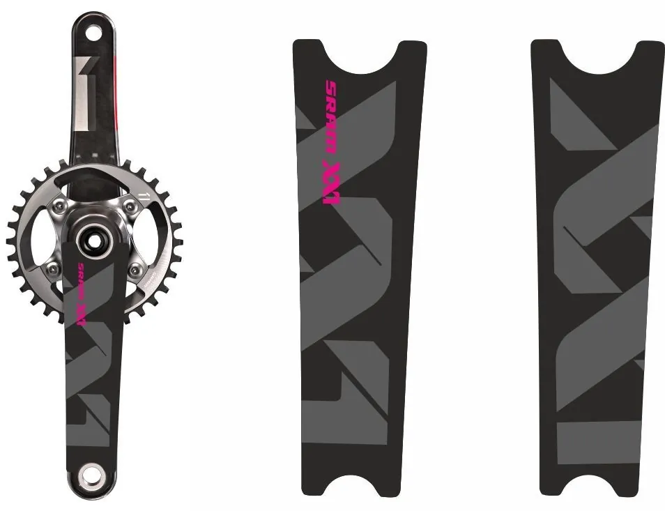 Crank Set Stickers Decals SRAM XX1 Mountain Bike Bicycle Adhesive 2Pc Purple #1
