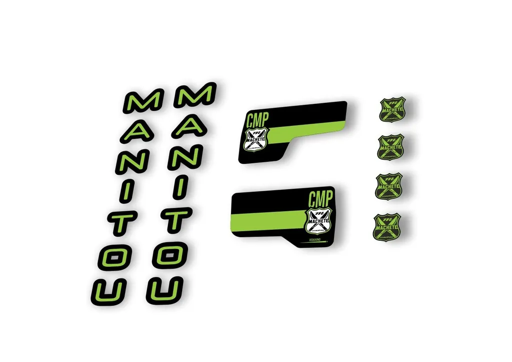 Manitou Machette Comp 2020 Fork Suspension Decal Kit Sticker Set Green