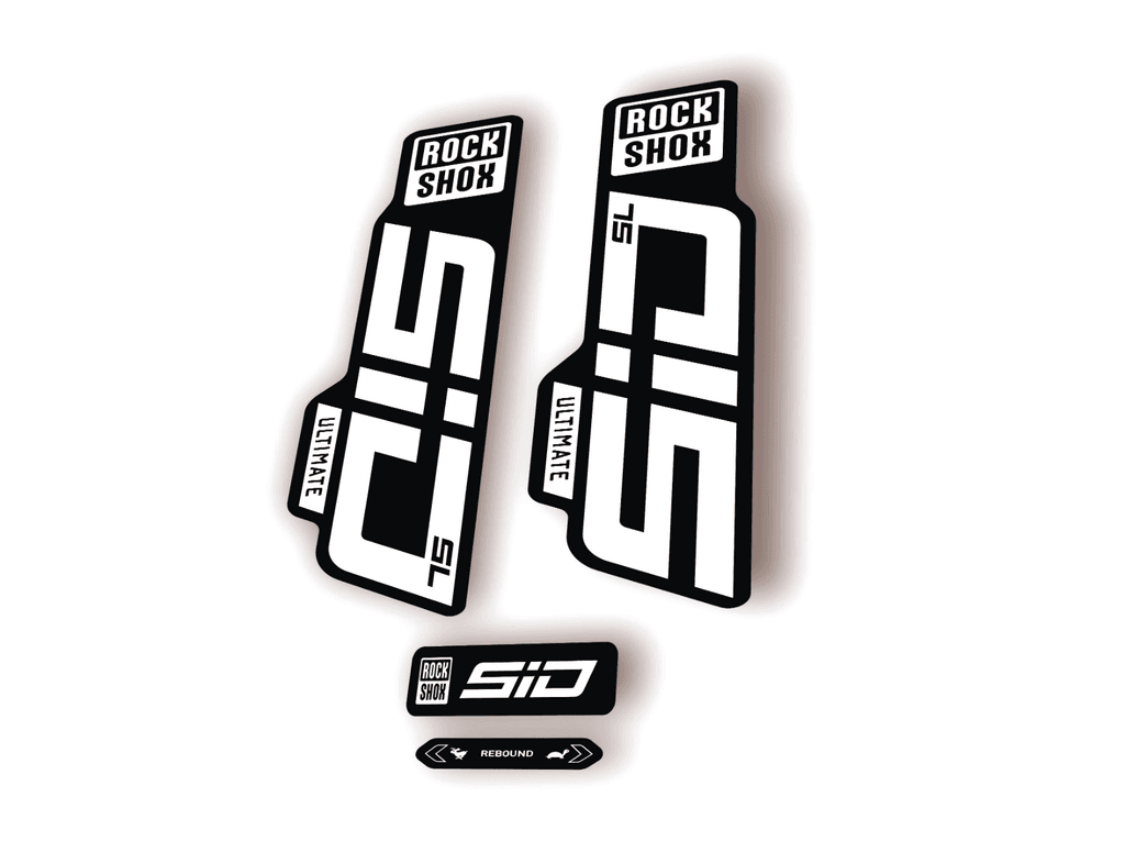 Rock Shox SID SL Ultimate 2024 Fork Decal MTB Cycling Sticker Kit White