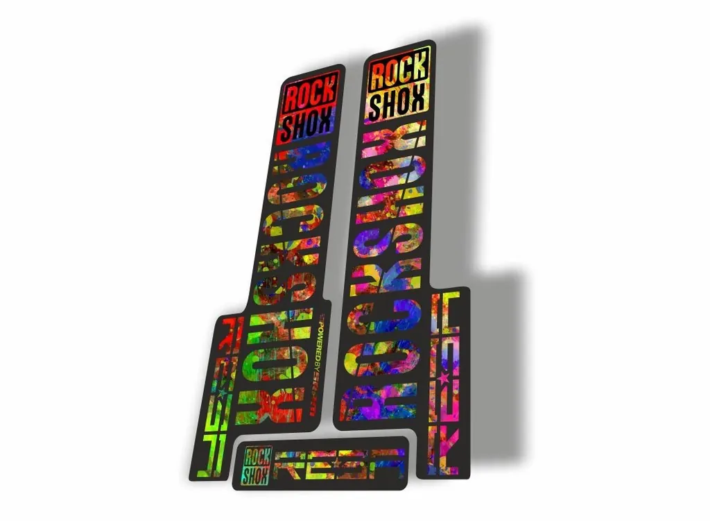 Rock Shox REBA 2018 Fork Decal Mountain Bike Cycling Sticker Adhesive Oil Slick