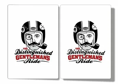 Distinguished Gentlemans Ride Upper Fork Decal Stickers Set Adhesive White