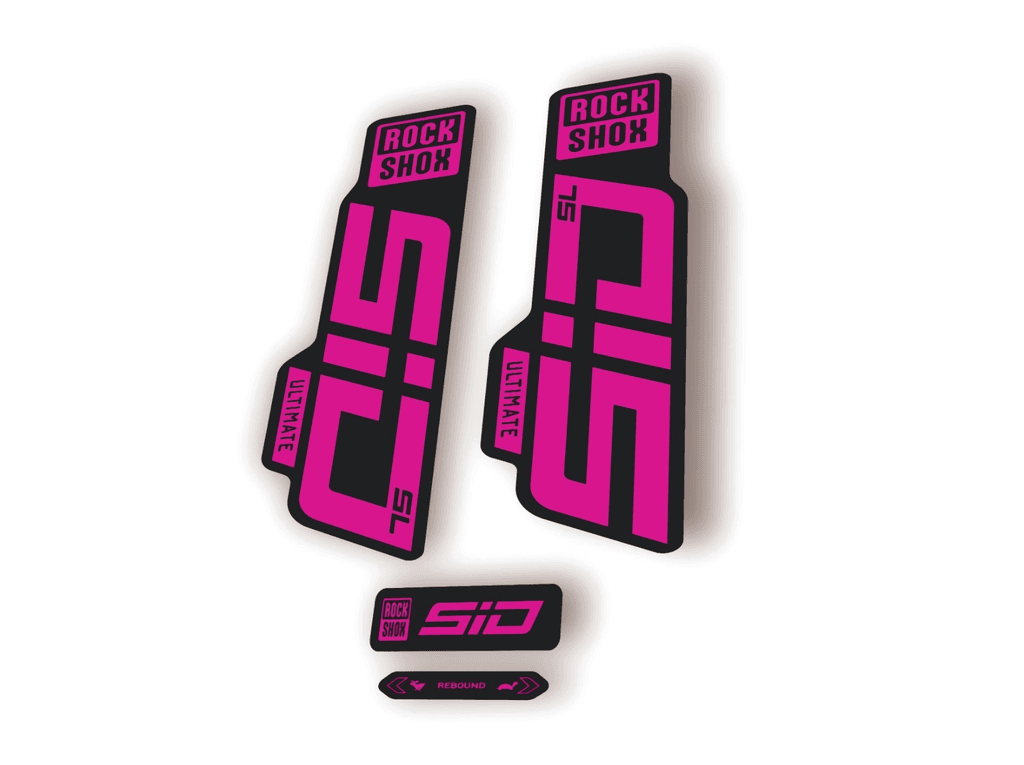 Rock Shox SID SL Ultimate 2024 Fork Decal MTB Cycling Sticker Kit Pink