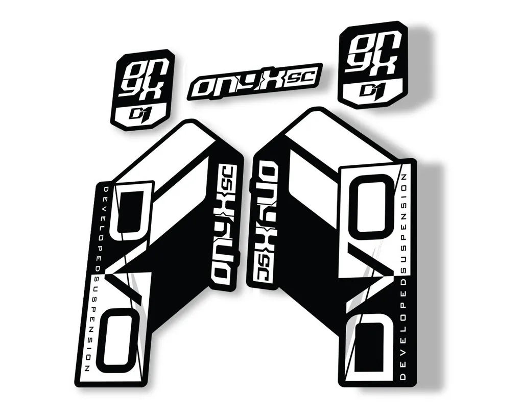 DVO Onyx SC D1 2019 Fork Suspension Sticker Factory Decal Adhesive White
