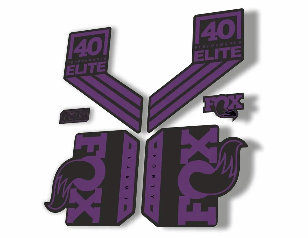 FOX 40 Elite Performance 2017-18 Fork Suspension Factory Decal Sticker Purple