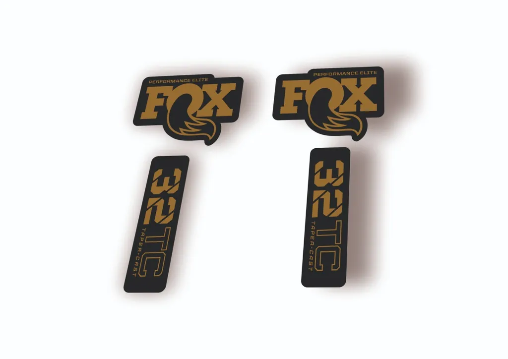 FOX 32 Taper Cast Elite 2024 Fork Suspension Factory Decal Sticker Adhesive Gold