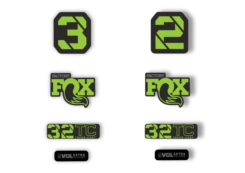 FOX 32 Taper Cast 2022 Factory Fork Decals Suspension Sticker Green