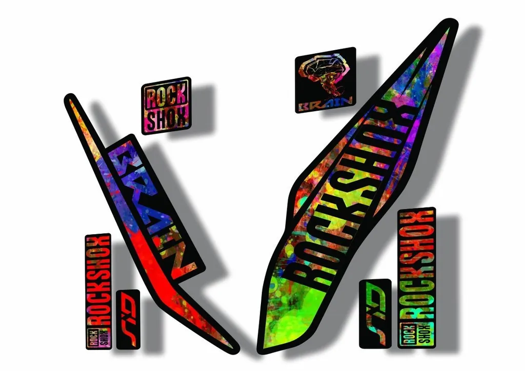 Rock Shox SID Brain 2017 Mountain Bike Cycling Decal Sticker Adhesive Oil Slick