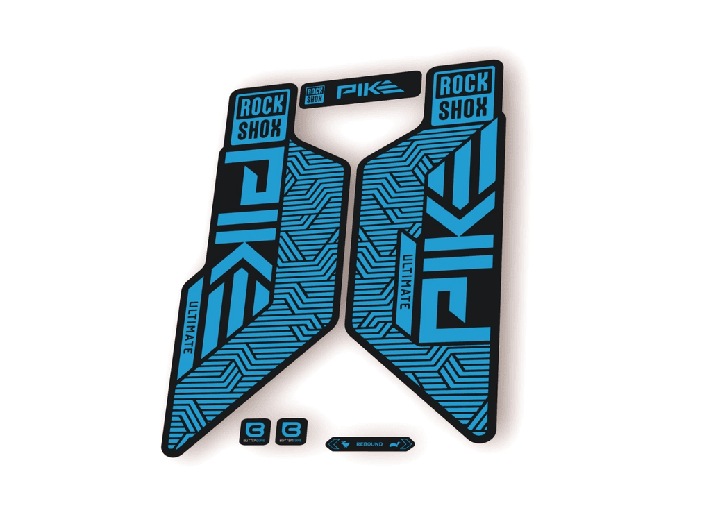Rock Shox PIKE ULTIMATE 2025 Flight Attendant Bike Cycling Decal Sticker Blue