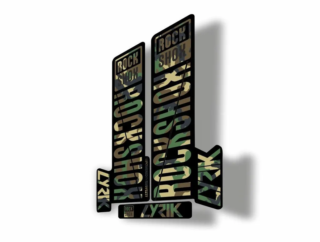 Rock Shox LYRIK 2018 Mountain Bike Cycling Decal Kit Sticker Adhesive Camo