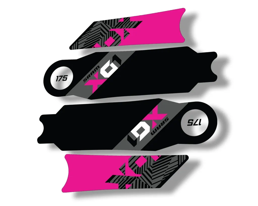 Crank Set Stickers Decals MTB Sram X01 Eagle 2018 Bicycle 2Pcs Adhesive Pink