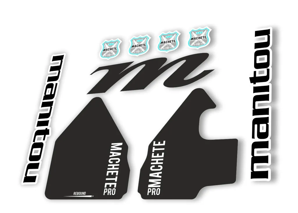 Manitou Machette 110 Pro 2020 Fork Suspension Decal Kit Sticker Black