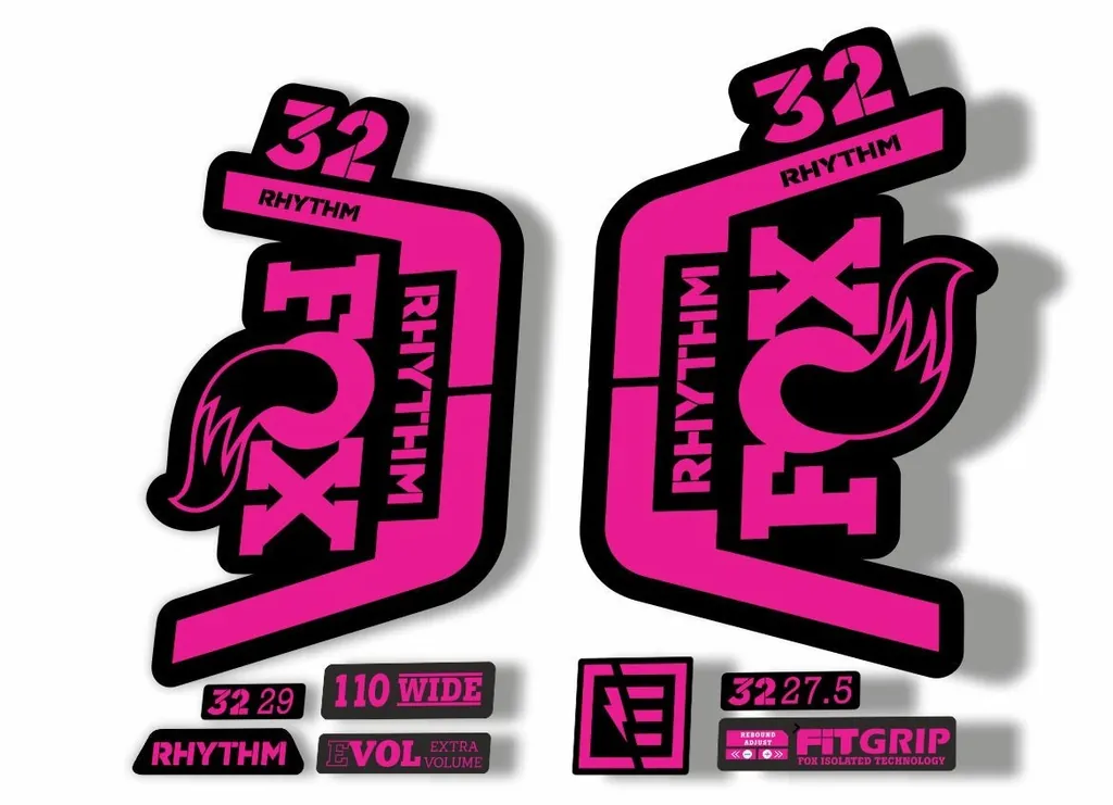 FOX 32 Rhythm 2019 Forks Suspension Factory Decal Sticker Adhesive Pink