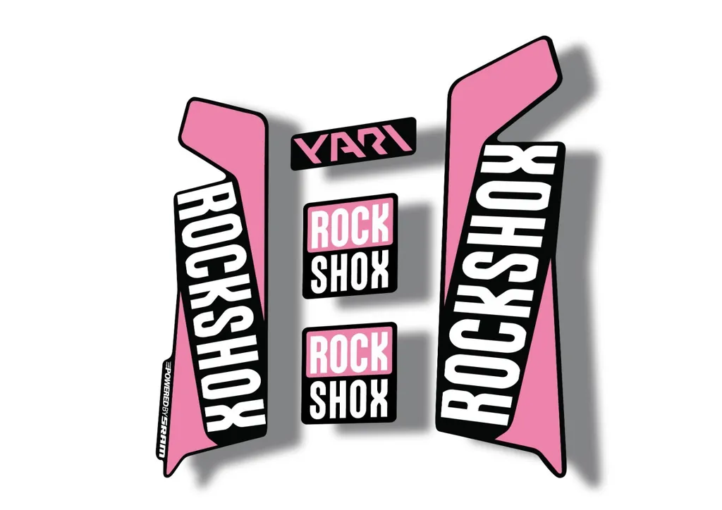Rock Shox YARI 2017 Fork Decal Mountain Bike Cycling Sticker Adhesive Light Pink