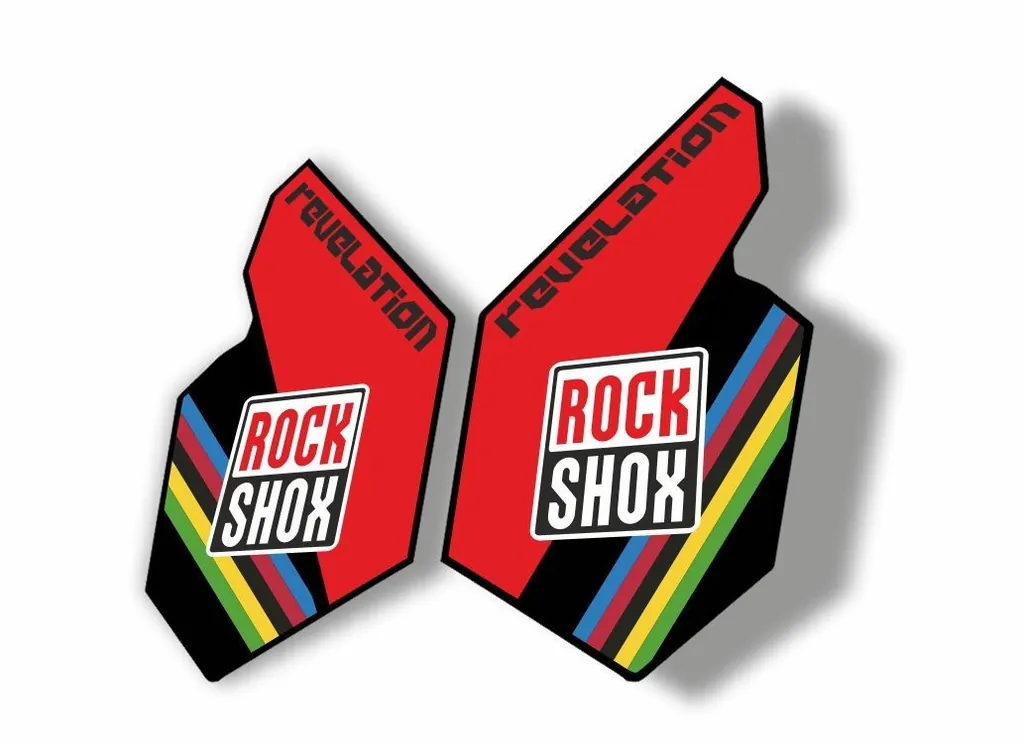 Rock Shox REVELATION 2012 Mountain Bike Cycling Decal Sticker Adhesive UCI Red