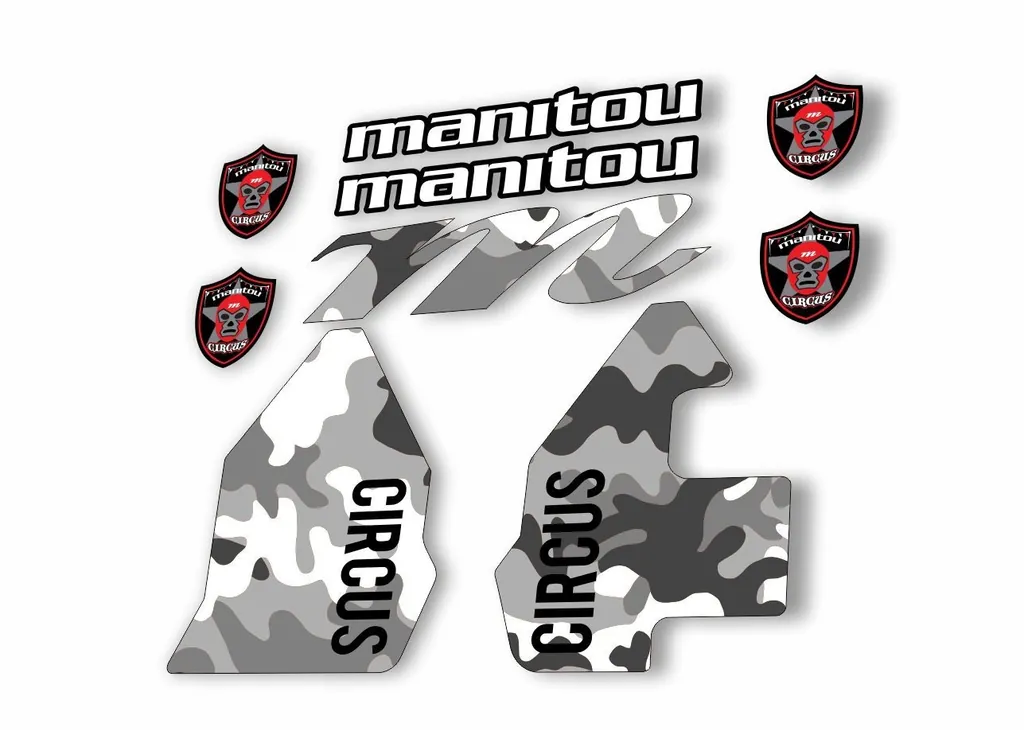 Manitou CIRCUS 2018 Fork Suspension Decal Kit Sticker White Camo