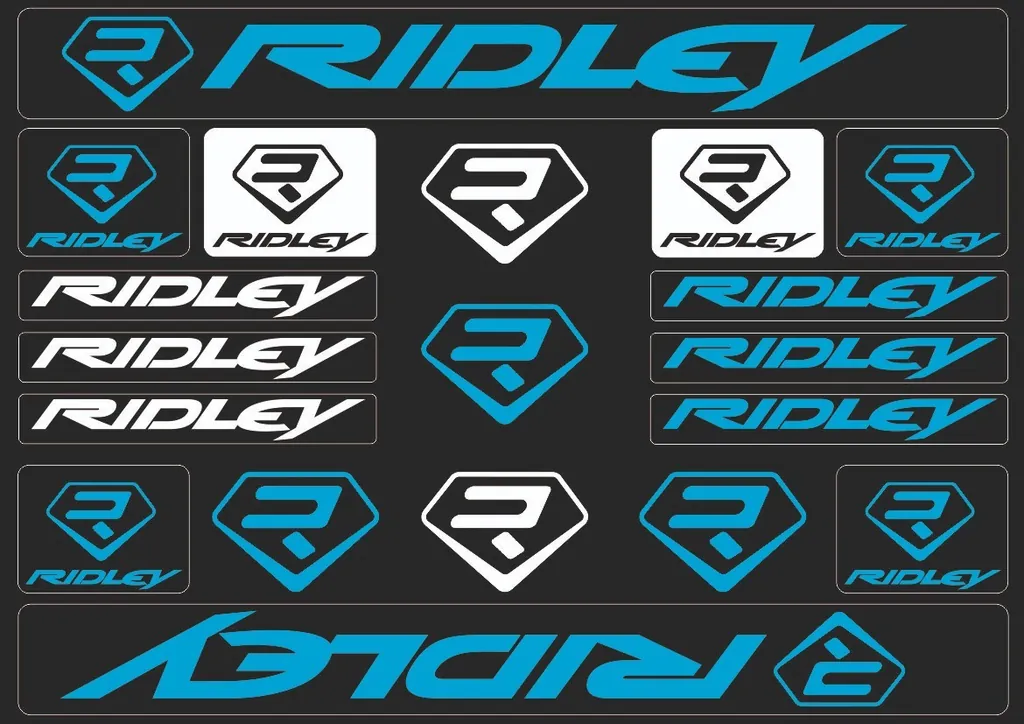 Bicycle Vinyl Stickers – Compatible with RIDLEY Bikes – Blue