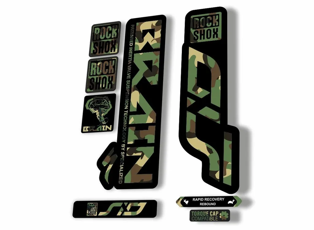 Rock Shox SID Brain ULTIMATE 2020 Mountain Bike Cycling Decal Sticker Camo