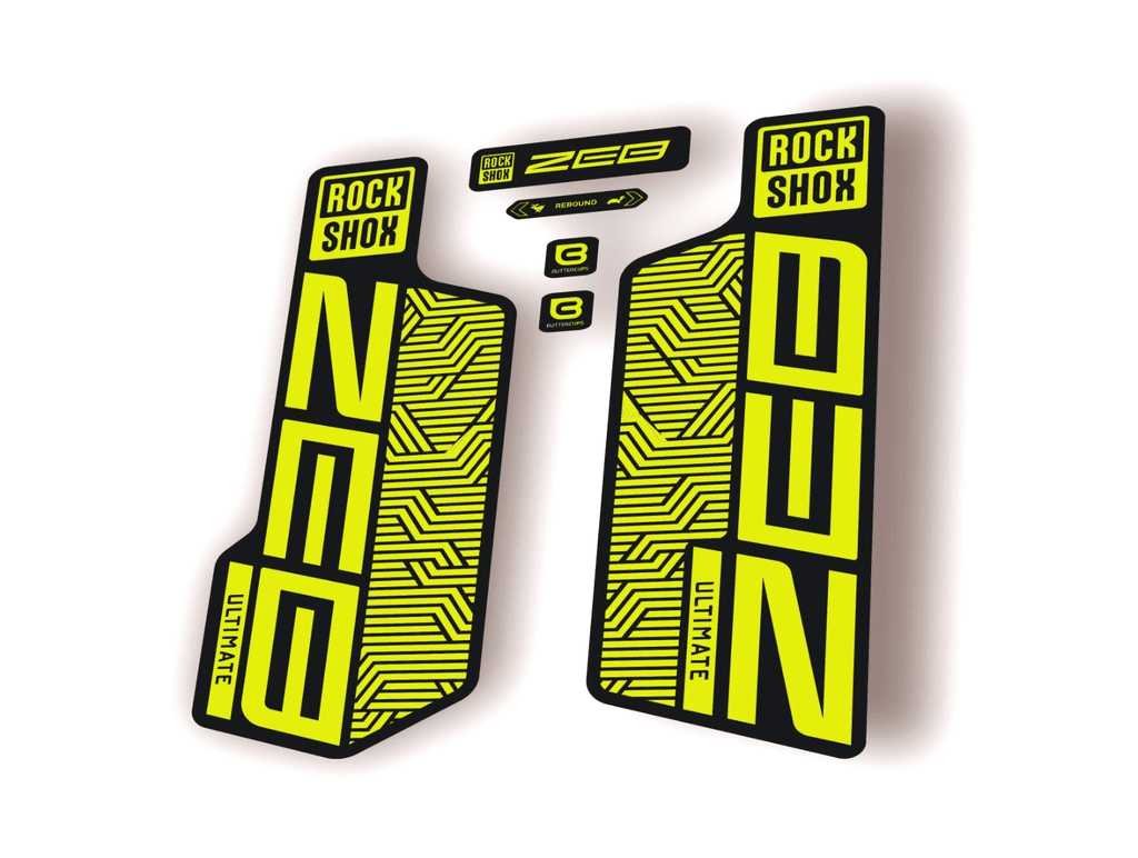 Rock Shox ZEB ULTIMATE 2024 Flight Attendant Bike Decal Sticker Lime Green
