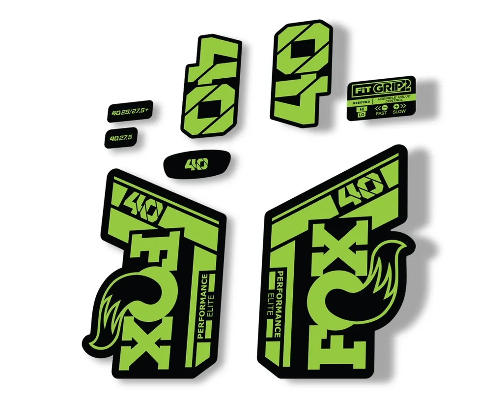 FOX 40 Performance Elite 2021 Fork Decals Suspension Sticker Adhesive Green