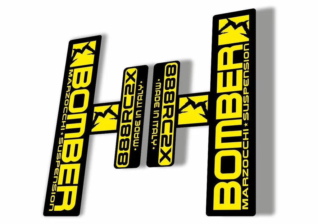 Marzocchi Bomber 888 RC2X 2006 Fork Suspension Sticker Decal Kit Adhesive Yellow