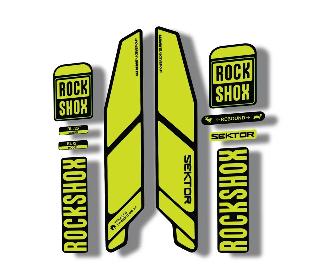 Rock Shox SEKTOR 2015 Fork Decal Mountain Bike Cycling Sticker Lime Green