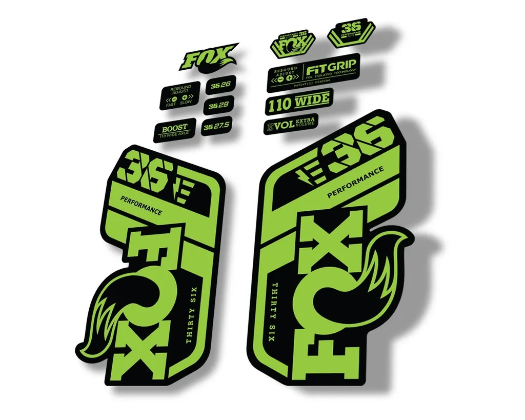 FOX 36 Performance E Bike 2021 Forks Suspension Factory Decal Sticker Green