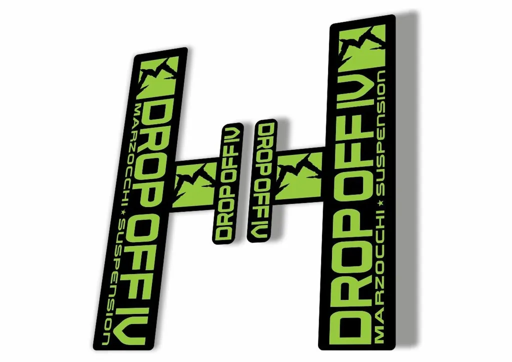Marzocchi Drop Off 4 IV 2006 Fork Suspension Sticker Decal Kit Adhesive Green