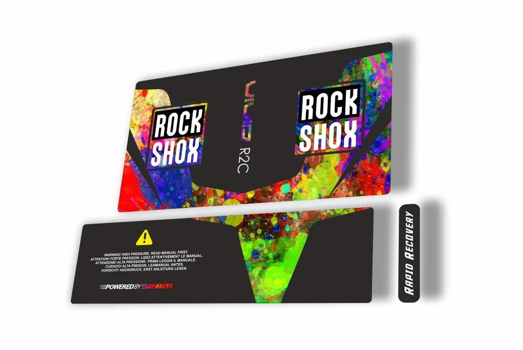 Rock Shox Vivid Air R2C 2017 Rear Shock MTB Decal Sticker Adhesive Oil Slick