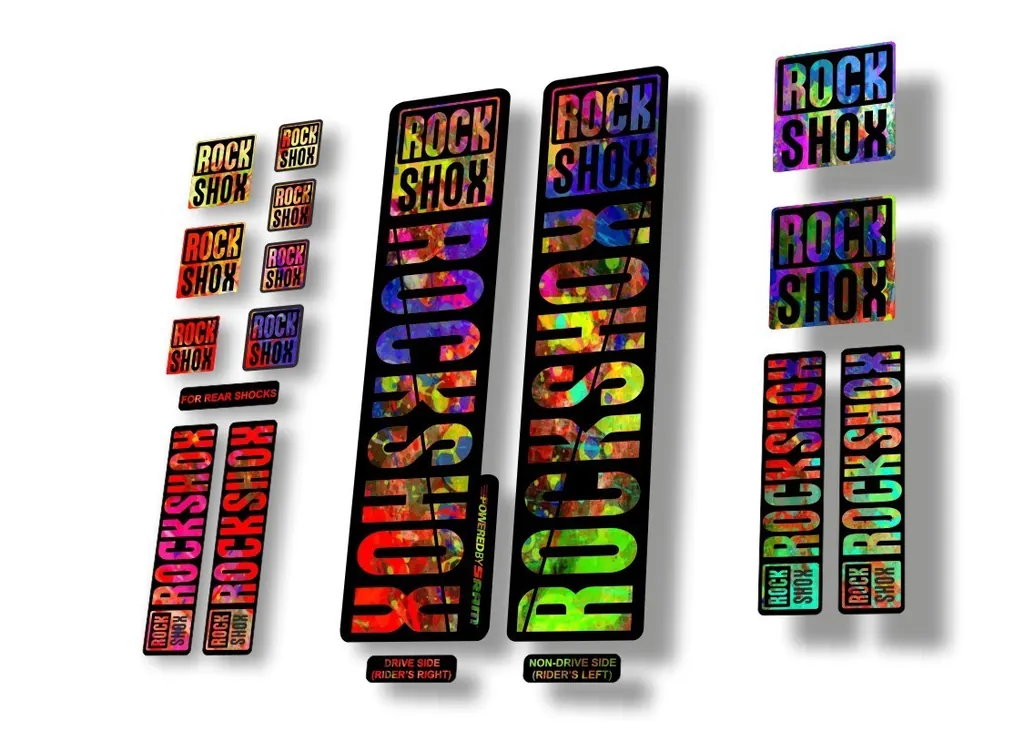 Rock Shox 2018 Decal Set For 30 32 RS1 Mountain Bike Cycling Sticker Oil Slick