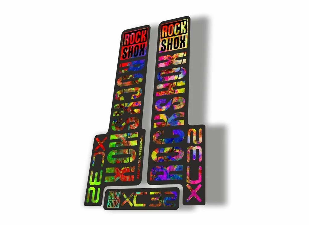 Rock Shox XC32 2018 Fork Decal Mountain Bike Cycling Sticker Adhesive Oil Slick