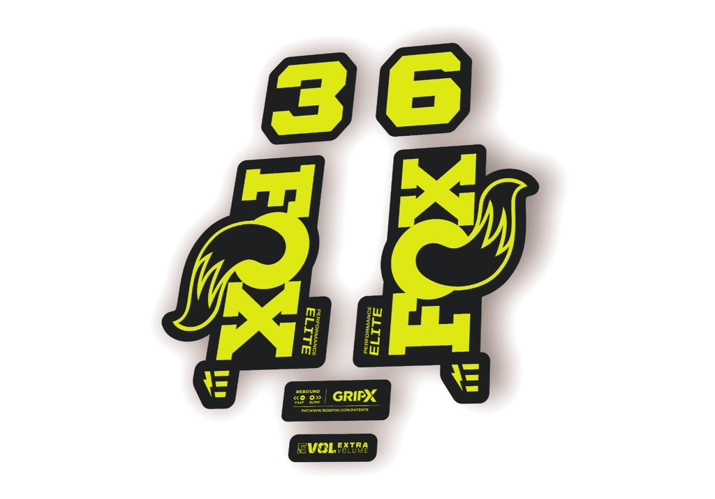FOX 36 Elite E-Optimized 2026 Fork Factory Decal Sticker Adhesive Lime Green