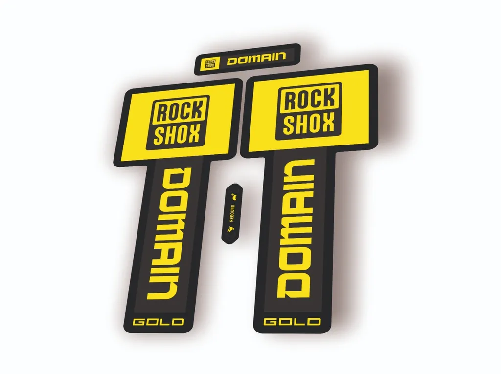 Rock Shox DOMAIN GOLD 2025 Mountain Bike Cycling Decal Sticker Adhesive Yellow