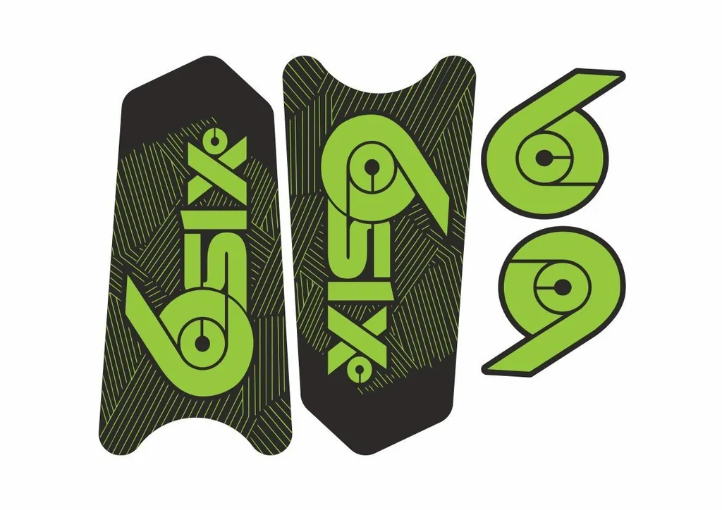 Race Face SixC Crank Decals Set Stickers Mountain Bike Adhesive Green 2Pcs