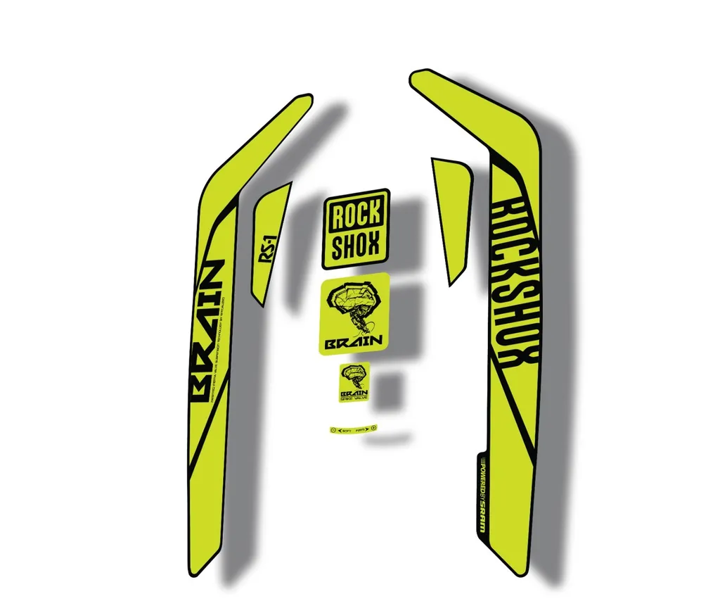Rock Shox RS-1 Brain 2016-17 Mountain Bike Cycling Decal Sticker Adhesiv L.Green
