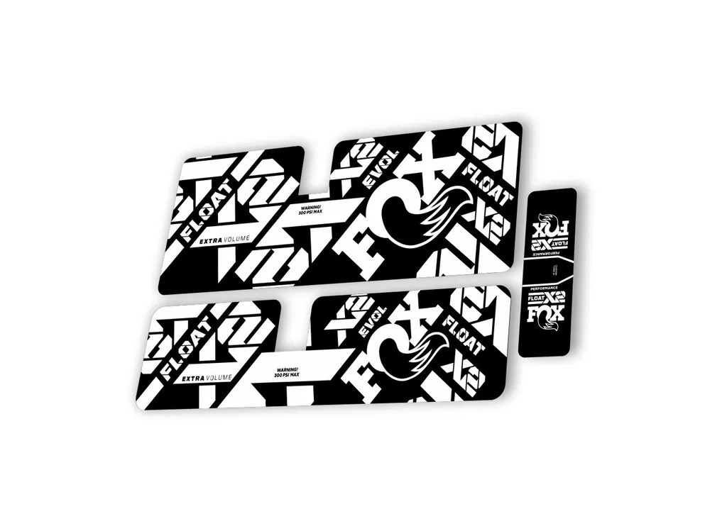 FOX Float X2 Performance 2021 Rear Shock Suspension Sticker Decal Kit White