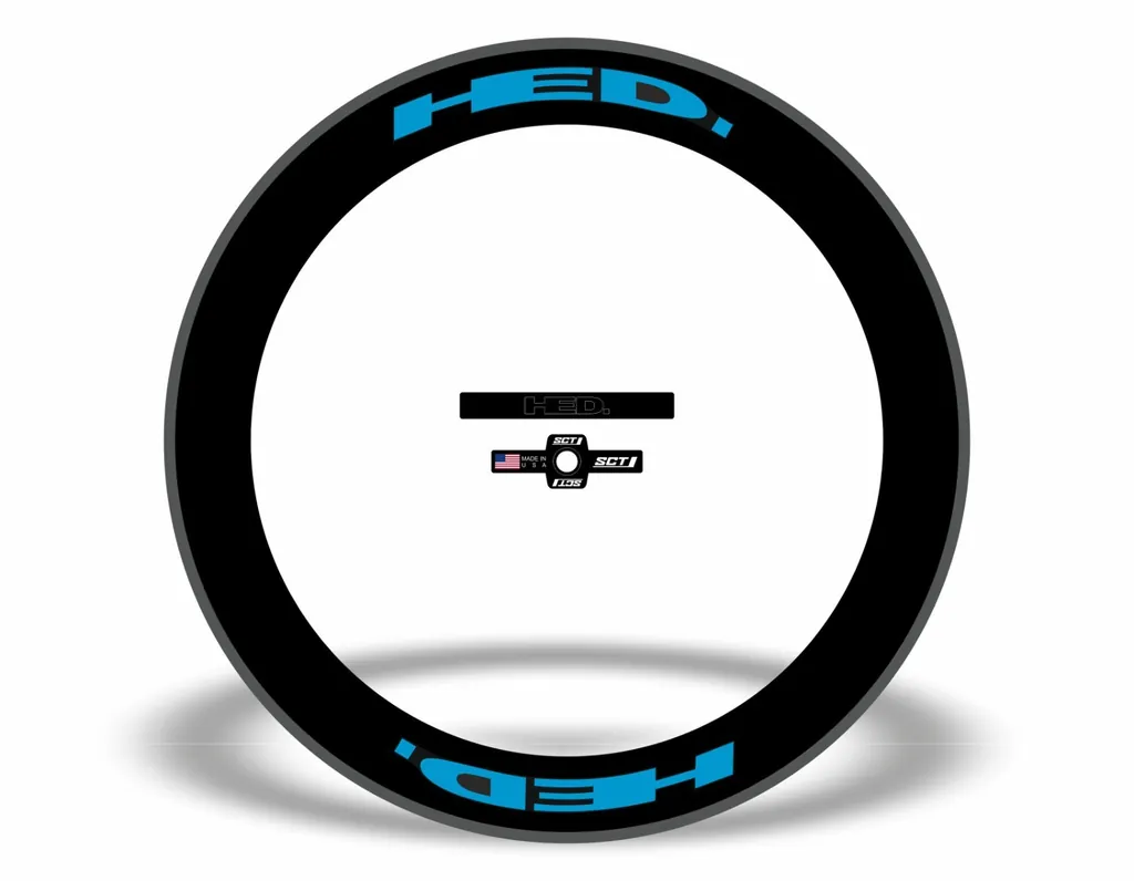HED Jet 4 Rim Wheelset Decal Factory Sticker Vinyl Adhesive Blue 12 Pcs